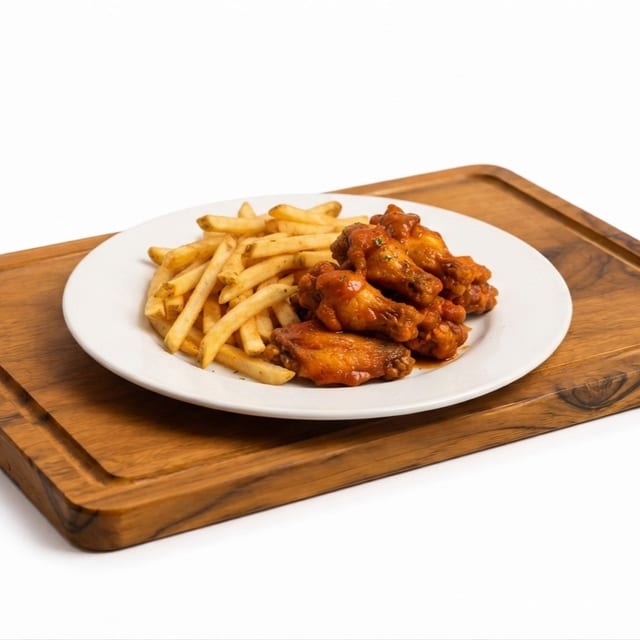 Buffalo Wings & French Fries.