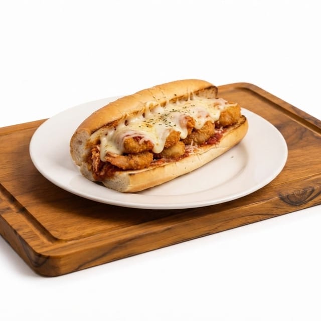 Shrimp Parmigiana Hero.
