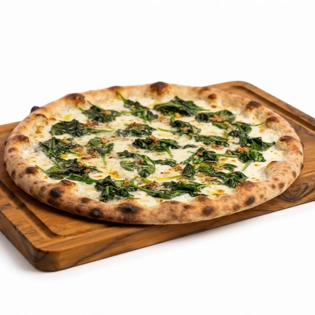 Spinach White Pizza.