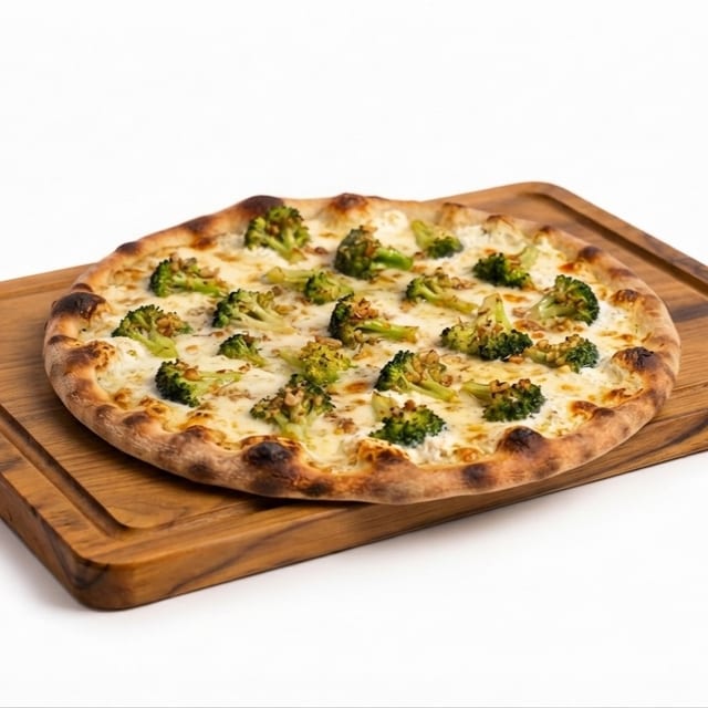 Broccoli White Pizza.