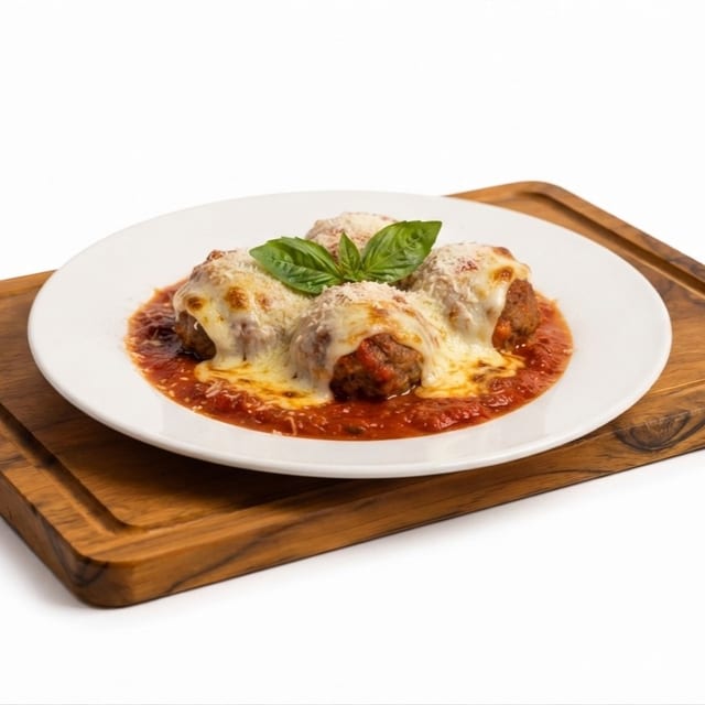 Meatball Parmigiana.