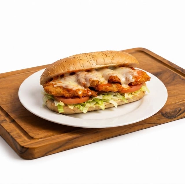 Buffalo Chicken Cutlet with Buffalo Sauce Hero.