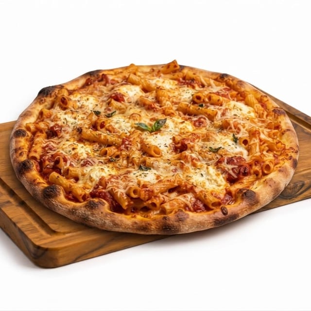 Baked Ziti Pizza.